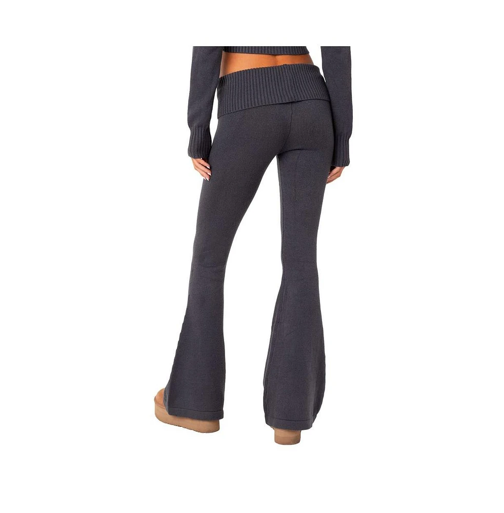 Women's Desiree knitted low rise fold over pants