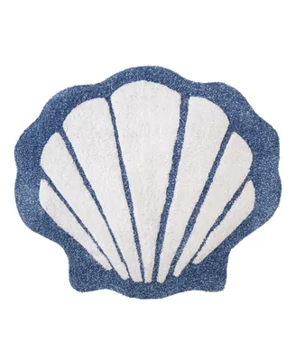 Avanti Ibiza Shells Fan Shell Shape Cotton Bath Rug, 24" x 34"