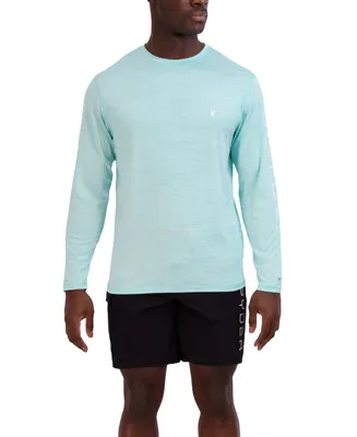 Spyder Men's Long-Sleeve Raglan Logo Swim T-Shirt