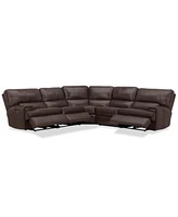 Closeout Binardo Zero Gravity Leather Sectional Collection Created For Macys