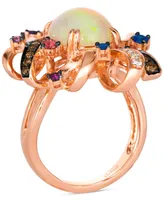 Le Vian Crazy Collection Multi-Gemstone (2-3/8 ct. t.w.) & Diamond (1/2 ct. t.w.) Swirl Abstract Statement Ring in 14k Rose Gold