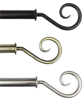 Rod Desyne Curl Single Rod Window Hardware Collection