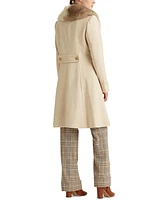 Lauren Ralph Lauren Petite Faux-Fur-Collar Coat
