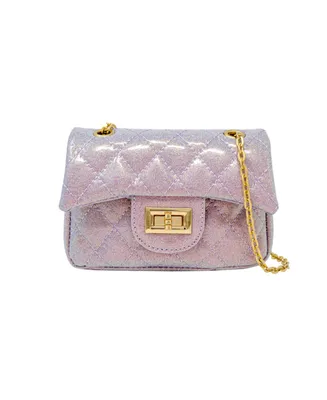 Tiny Treats Girls Classic Quilted Sparkle Mini Handbag