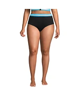 Lands' End Women's Pocket High Waisted Bikini Swim Bottoms