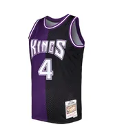 Men's Mitchell & Ness Chris Webber Purple, Black Sacramento Kings Hardwood Classics 2000-01 Split Swingman Jersey