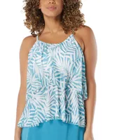 Coco Reef Women's True Bra-Sized Mesh-Layer Printed Tankini Top