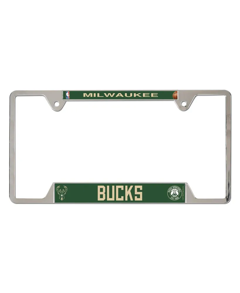 Wincraft Milwaukee Bucks Chrome Plated Metal License Plate Frame