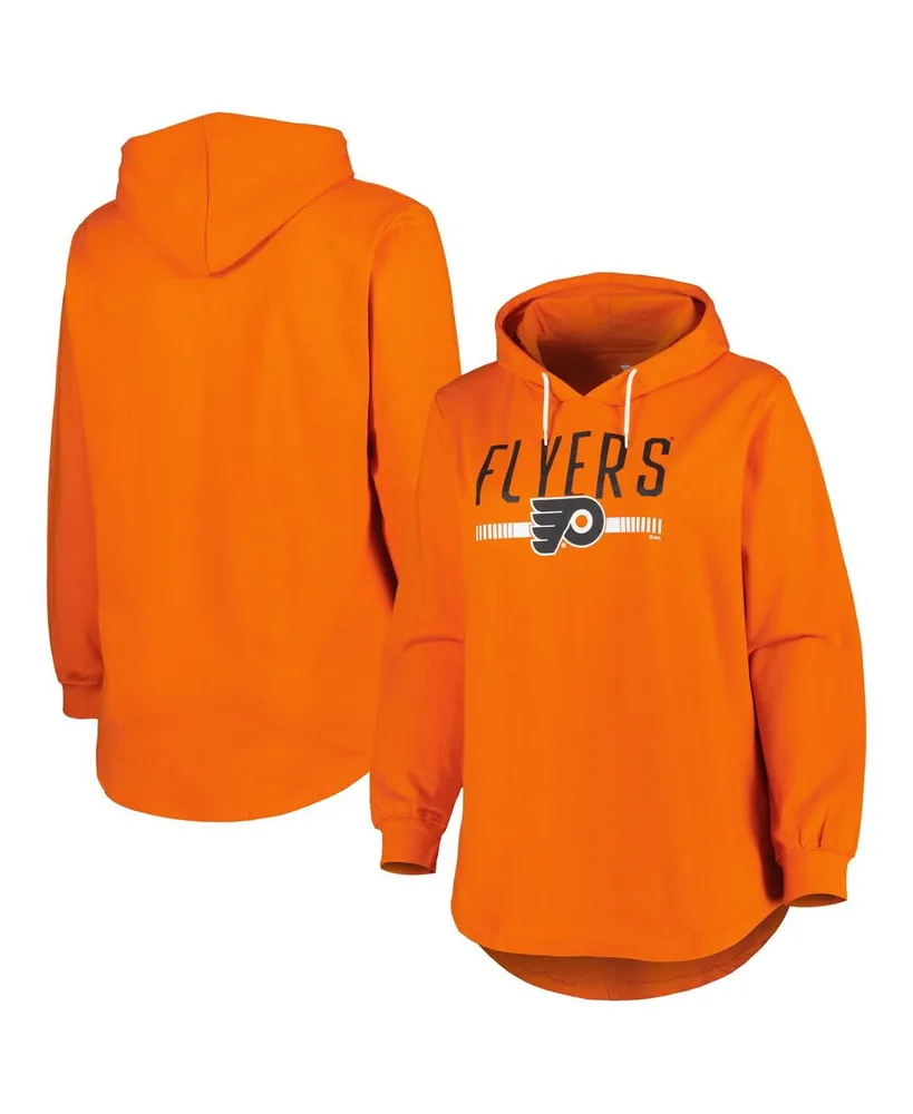 Women's Heather Orange Philadelphia Flyers Plus Fleece Pullover Hoodie