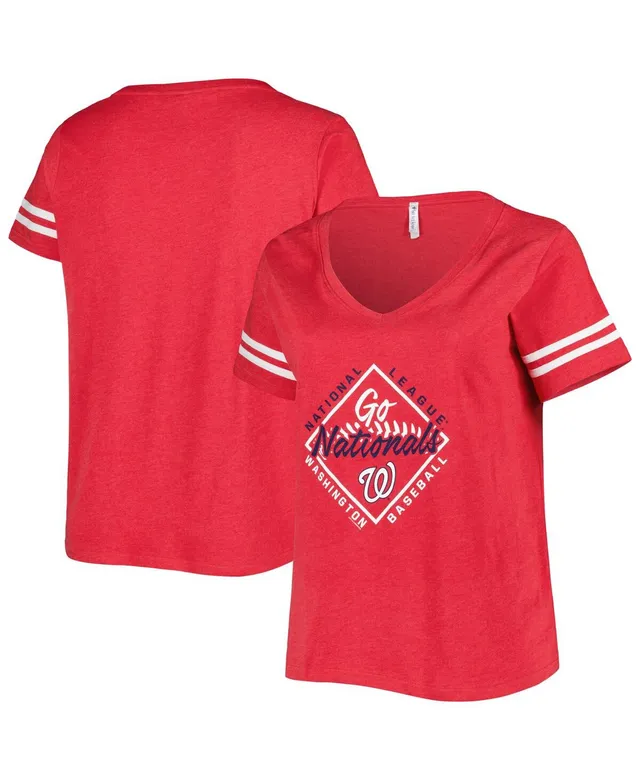 Boston Red Sox Soft As A Grape Women's Plus Size Baseball Raglan 3/4-Sleeve T-Shirt - Heathered Gray/Red
