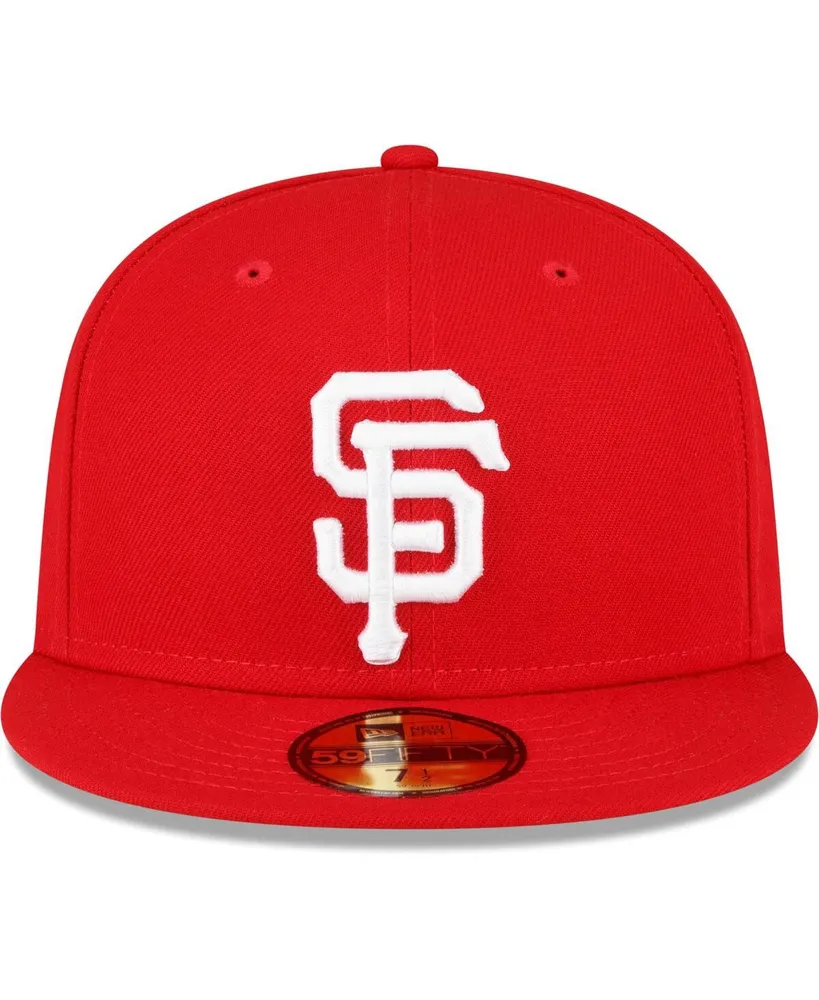 Men's New Era Red San Francisco Giants Sidepatch 59FIFTY Fitted Hat