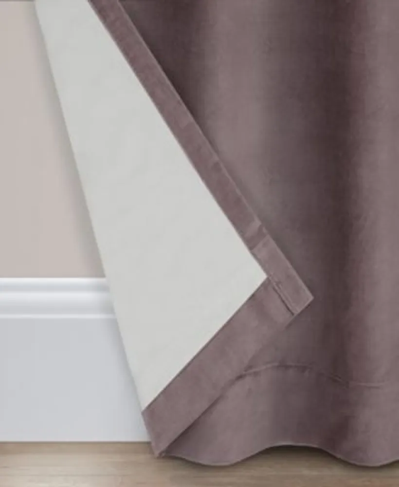 Eclipse Luxury Cotton Velvet 100 Blackout Rod Pocket Back Tab 1 Pc. Curtain Panel Collection