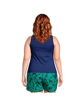 Lands' End Plus Size Ddd-Cup High Neck Upf 50 Modest Tankini Swimsuit Top