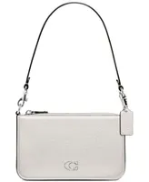 Coach Small Pouch Crossgrain Leather Shoulder Bag