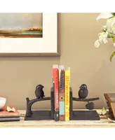 Danya B Birds on Branch Cast Iron Bookend Set