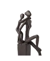 Danya B Playfulness Mother and Child Cast Iron Sculpture