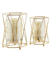 Danya B Prism Warm Hurricane 2-Piece Candle Holders Set