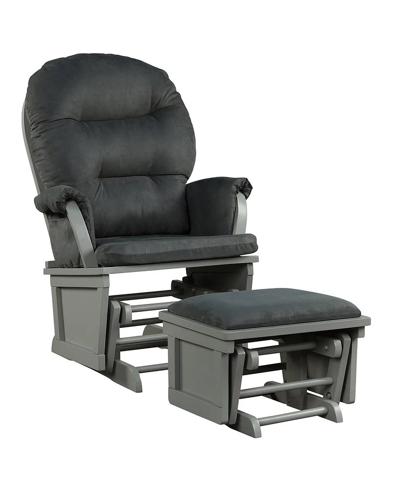 Costway Baby Nursery Relax Rocker Rocking Chair Glider & Ottoman Set w/Cushion
