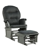 Costway Baby Nursery Relax Rocker Rocking Chair Glider & Ottoman Set w/Cushion