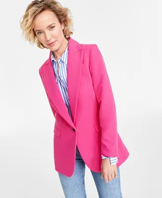 On 34th Women's Solid One-Button Boyfriend Blazer, Created for Macy's