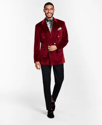 Tayion Collection Men's Classic-Fit Velvet Jacket