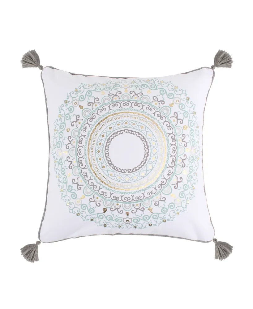 Distant Lands 18x18 Medallion Square Outdoor Pillow