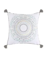 Levtex Shutters Sophisticated Medallion Decorative Pillow, 18" x 18"