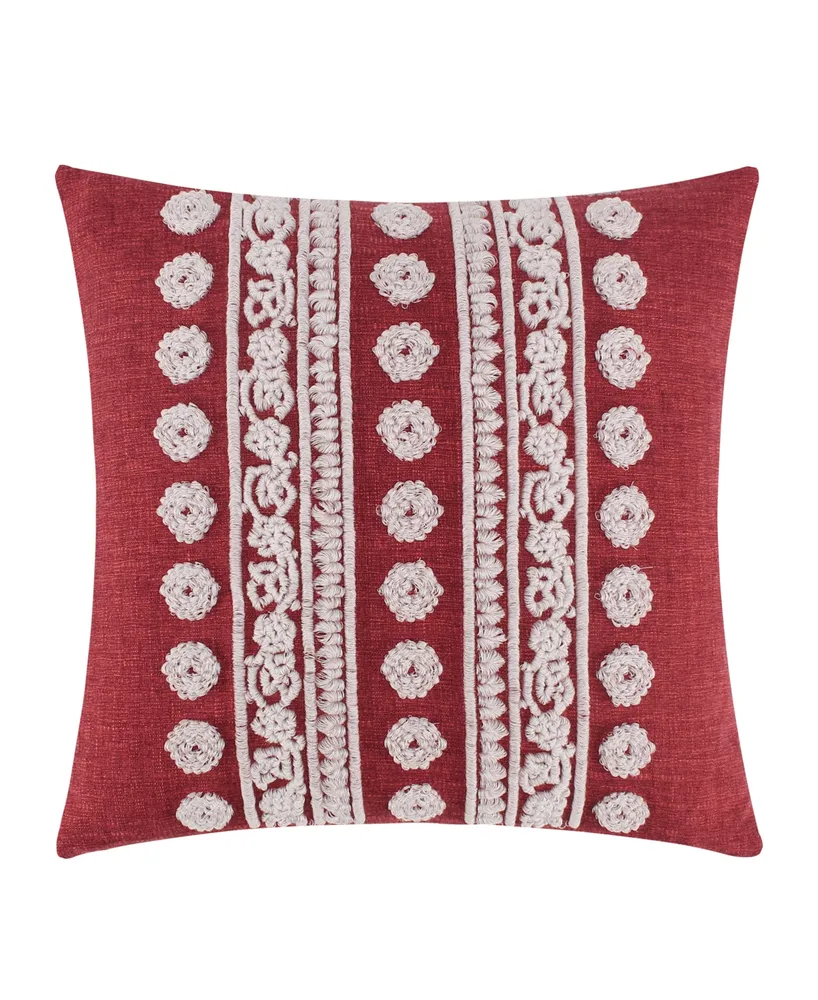 Levtex Khotan Embroidered Decorative Pillow, 18" x 18"