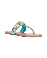 New York & Company Women's Joyce Thong Beaded Sandal