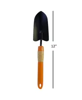 FlexrakeTrowel with Black Powder-Coated Head and Contoured Handle for Gardening