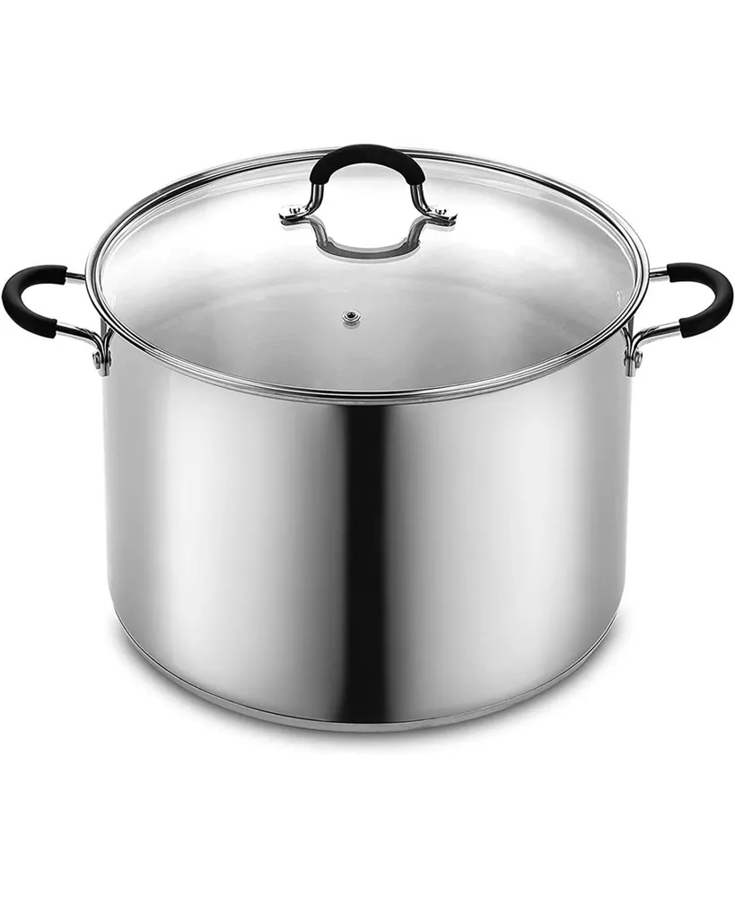 Cook N Home Nonstick Stockpot with Lid 10.5-QT, Professional Deep