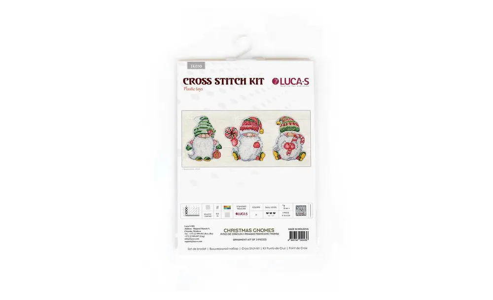 Luca-s Christmas Gnomes JK030L Counted Cross-Stitch Kit - Assorted Pre