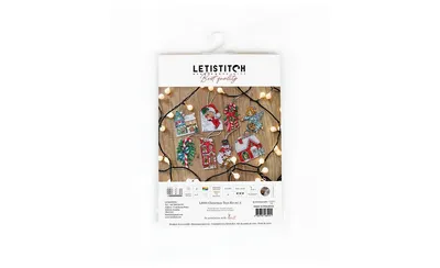 LetiStitch Counted Cross Stitch Kit Christmas Toys Kit 2 L8002