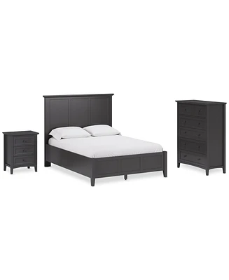 Hedworth California King Bed 3pc (California + Chest Nightstand)