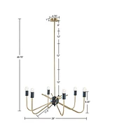 Hampton Hill Alexis 6-Light Two-Tone Chandelier