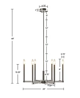 Ink+Ivy Renzetti 6-Light Contemporary Candelabra Styled Chandelier