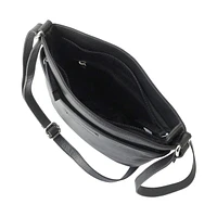 Ladies Leather Top Zipper Crossbody Bag
