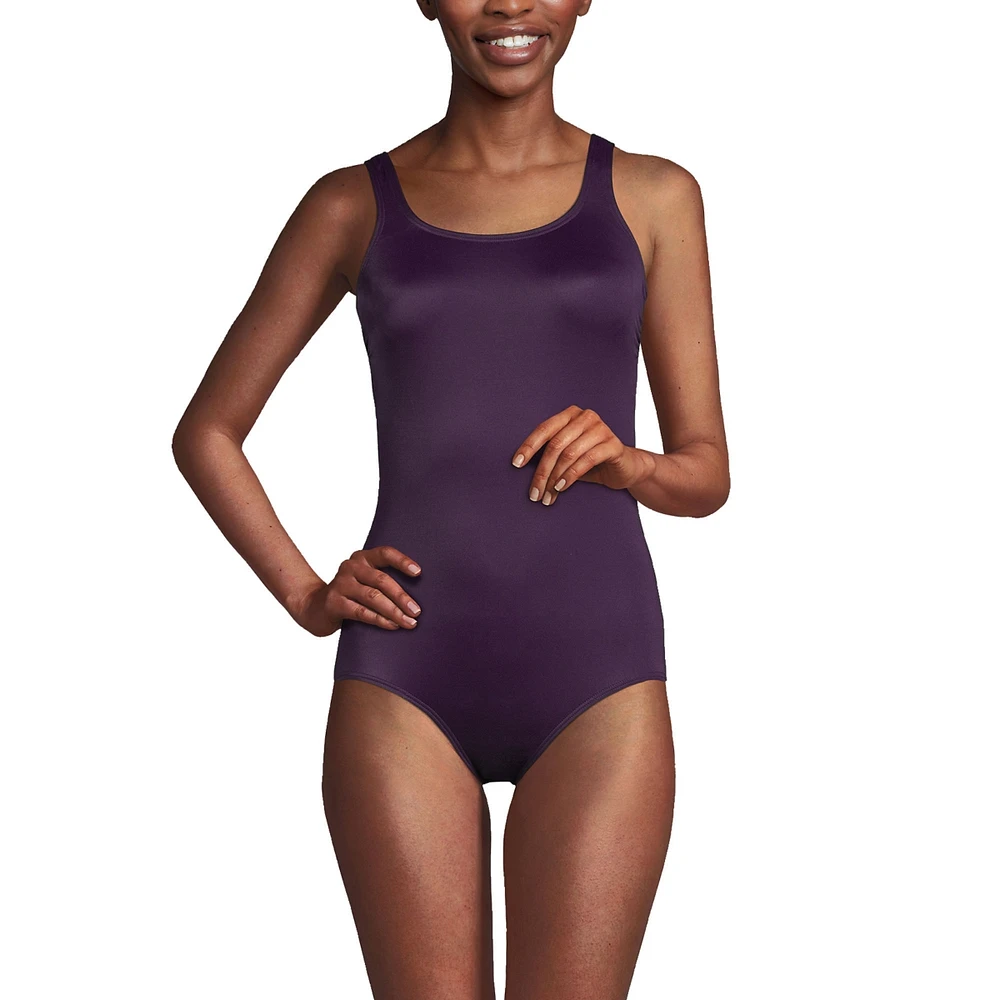 Lands' End Women's Ddd-Cup Chlorine Resistant Soft Cup Tugless Sporty One Piece Swimsuit