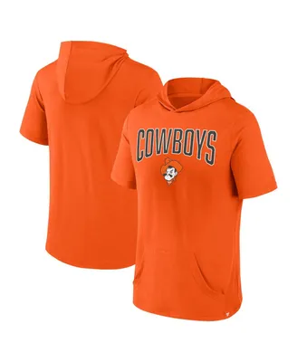 Men's Fanatics Orange Oklahoma State Cowboys Outline Lower Arch Hoodie T-shirt