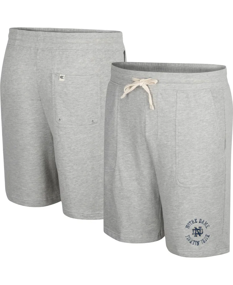 Men's Colosseum Heather Gray Notre Dame Fighting Irish Love To Hear This Terry Shorts