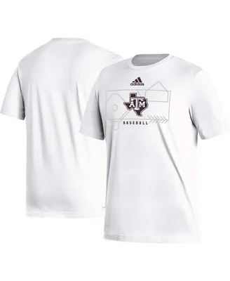 Men's adidas White Texas A&M Aggies Locker Lines Baseball Fresh T-shirt