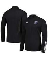 Men's adidas Black San Jose Earthquakes 2023 On-Field Aeroready Full-Zip Training Top