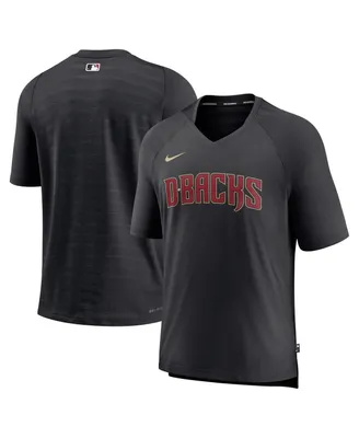 Men's Nike Black Arizona Diamondbacks Authentic Collection Pregame Raglan Performance V-Neck T-shirt