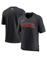 Men's Nike Black Arizona Diamondbacks Authentic Collection Pregame Raglan Performance V-Neck T-shirt