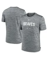 Men's Nike Heather Gray Atlanta Braves Authentic Collection Velocity Performance Practice T-shirt