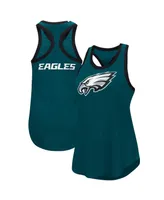 Women's G-iii 4Her by Carl Banks Midnight Green Philadelphia Eagles Team Tater Tank Top