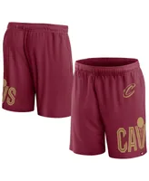 Men's Fanatics Wine Cleveland Cavaliers Free Throw Mesh Shorts