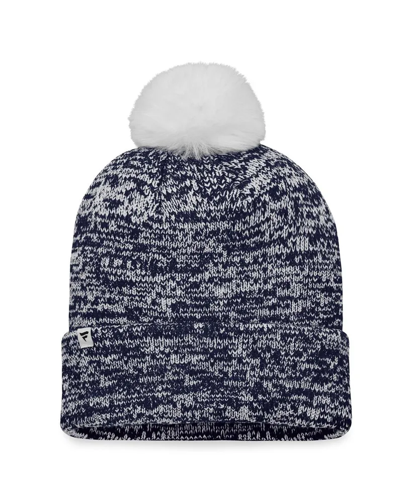 Women's Fanatics Deep Sea Blue Seattle Kraken Glimmer Cuffed Knit Hat with Pom