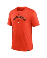 Men's Nike Heather San Francisco Giants Authentic Collection Early Work Tri-Blend Performance T-shirt