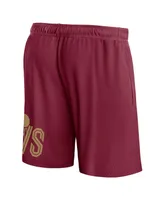 Men's Fanatics Wine Cleveland Cavaliers Free Throw Mesh Shorts